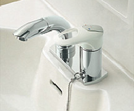洗面所用水栓ツーホール（2つ穴）タイプ 