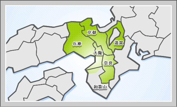 関西エリア地図