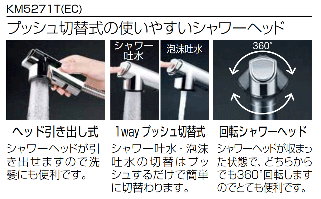 でおすすめアイテム。 KVK eレバー 洗面用シングルレバー式洗髪シャワー混合栓 KM5271TS2EC