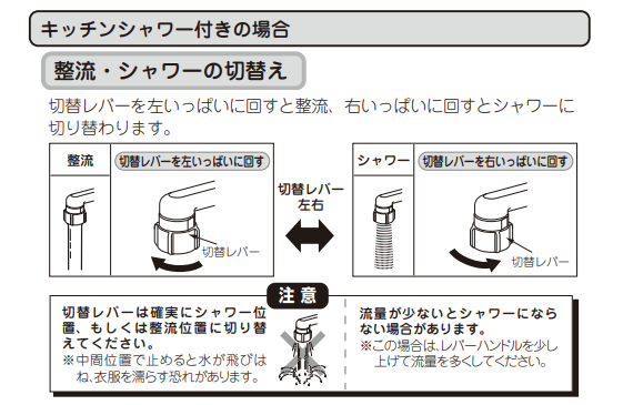 INAX シングルレバー混合水栓　変更前