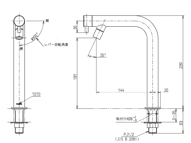 ランキング上位のプレゼント TLC11C2 TOTO 単水栓 立水栓 ワンホールタイプ