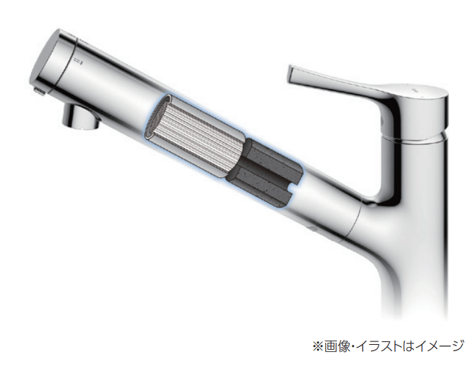 TKS05307J｜TOTO蛇口キッチン浄水器カードリッジ内蔵水栓