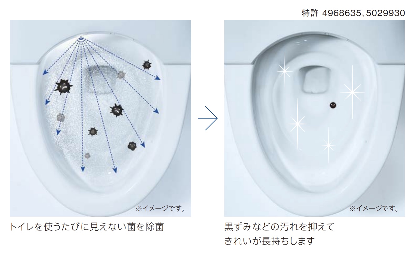 CES9898MSの便器きれい