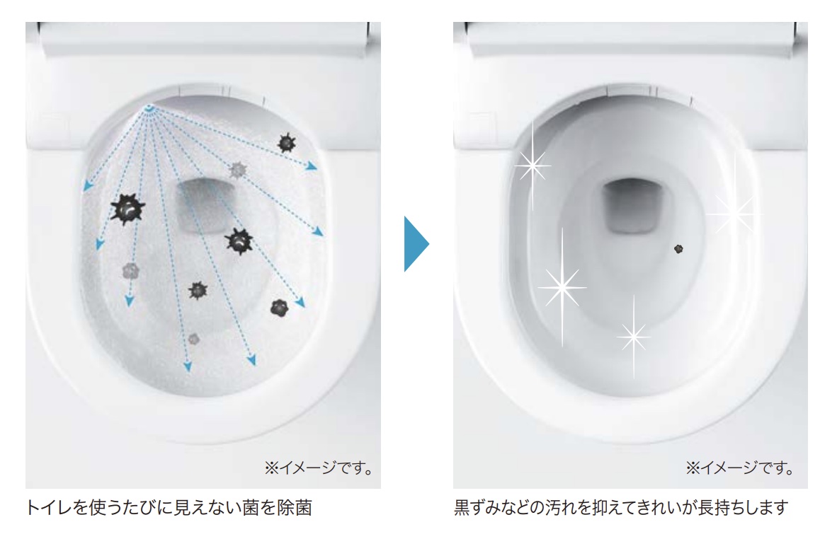 TOTOネオレストRS3の便器きれい