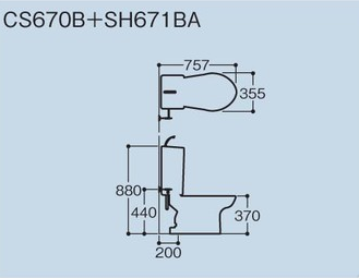 Cs670b Sh671ba Totoトイレ腰掛式タンク密結形防露便器交換や取り付けが激安