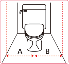 トイレのスペースの広さをご確認ください。